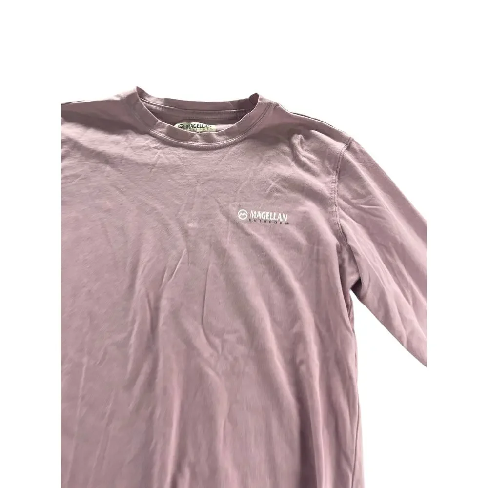 Magellan Outdoors Pink Long Sleeve Crew Neck T-Shirt Women's Size XL